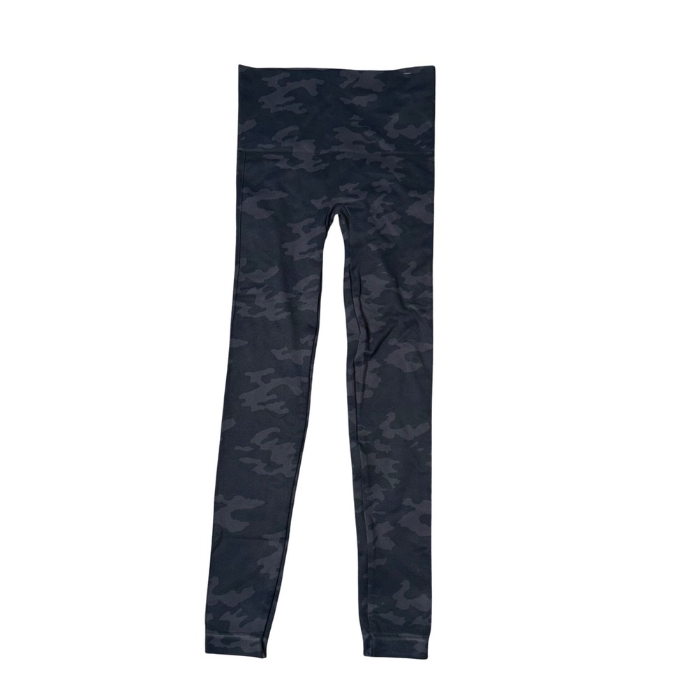 Spanx Look At Me Now Leggings Women Small Black Camo NWT Seamless EcoCare 20344R